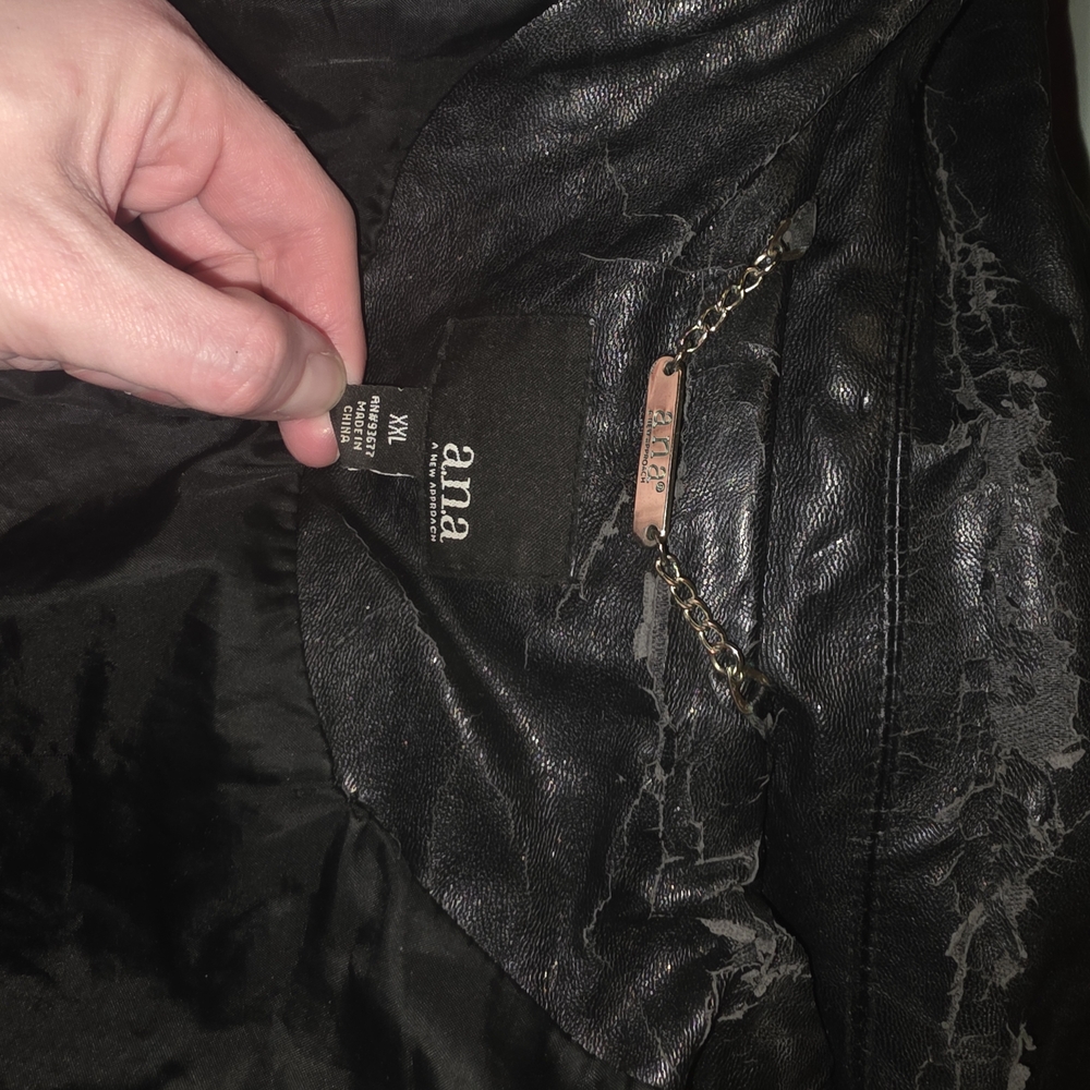 a.n.a Black Faux Leather Moto Jacket - Picture 5 of 5